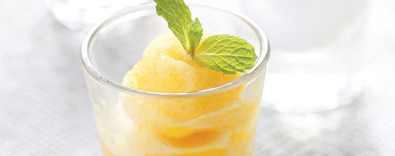 sorbet in glass