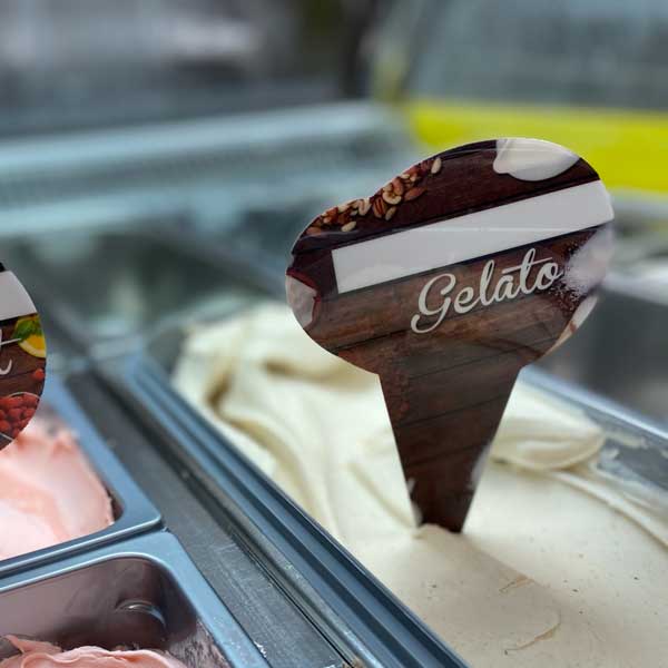 gelato flavor tags labels markers