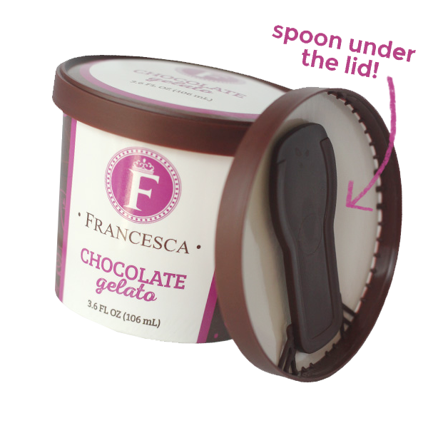 chocolate gelato single-serve cup