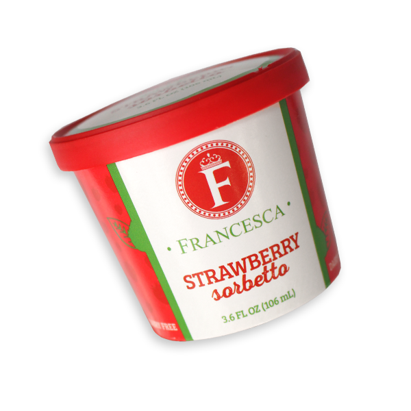 strawberry sorbet single-serve cup