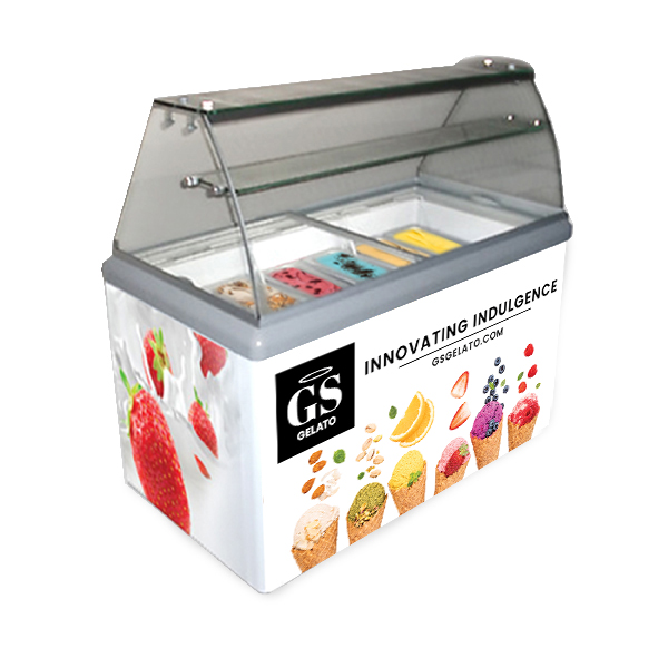 7 flavor gelato display case equipment