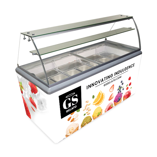 10 flavor gelato display case equipment