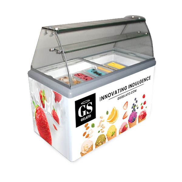 9 flavor gelato display case equipment