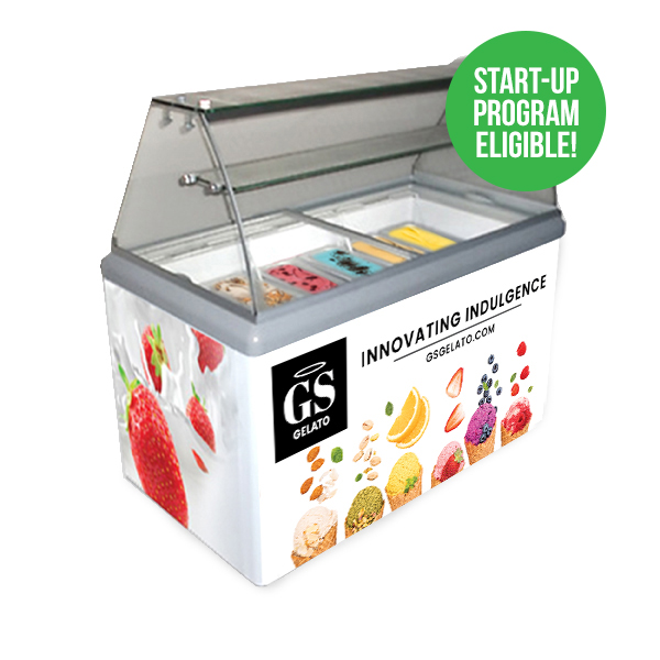 hbg 9 flavor gelato display case equipment