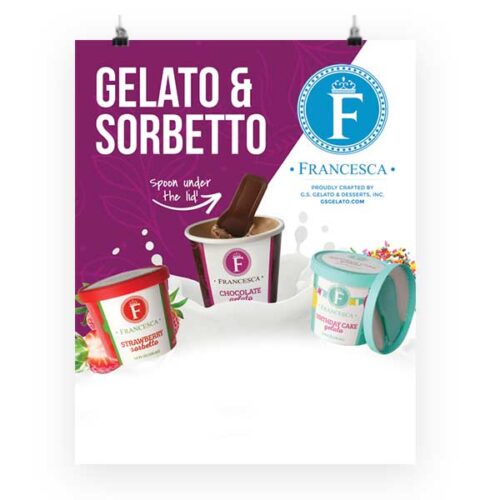 single-serve gelato and sorbet poster