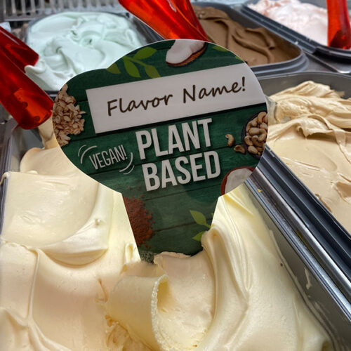 plant-based frozen dessert flavor tag