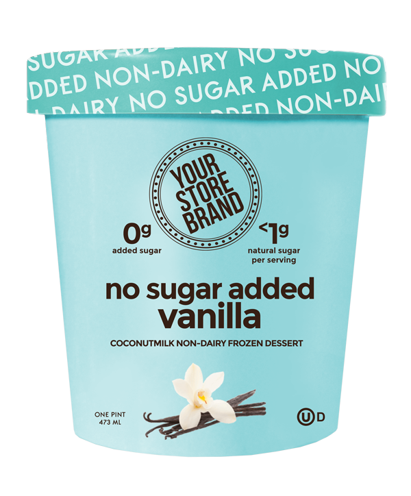 no sugar added plant-based frozen desserts private label