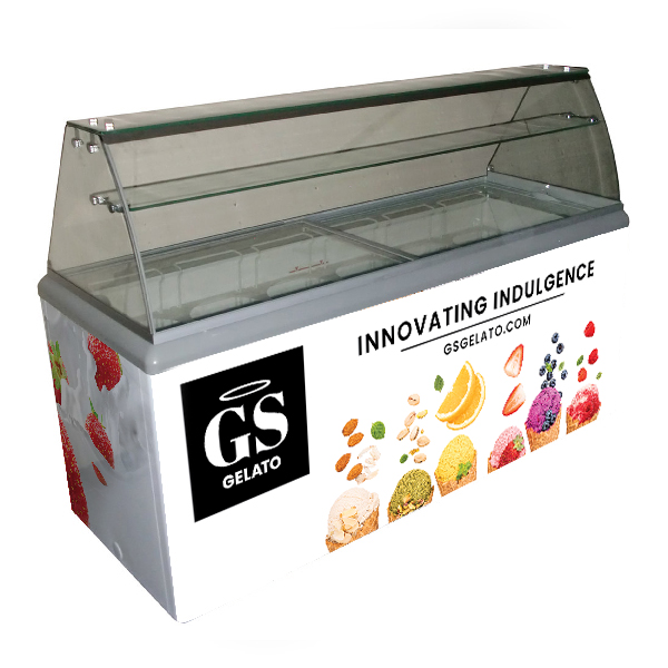 12 flavor gelato display case equipment