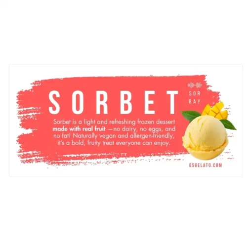 sorbet display case glass cling
