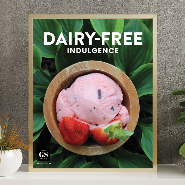 dairy-free indulgence poster
