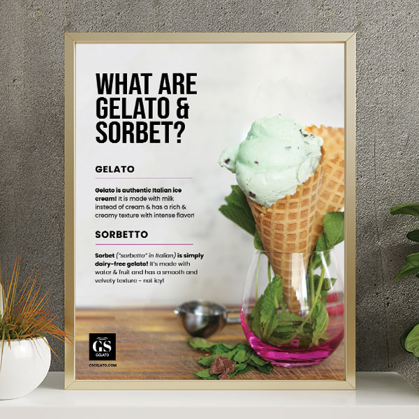 what are gelato and sorbet poster