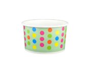 5 oz. aqua polka dot paper gelato cup