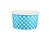 6 oz. blue polka dot paper gelato cup