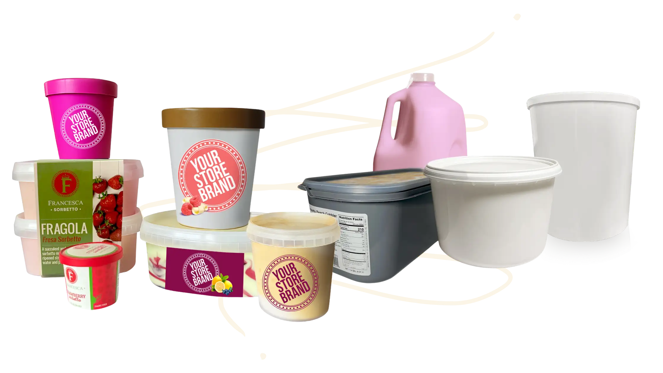 gelato packaging foodservice and retail store brands