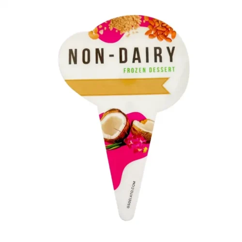non-dairy frozen dessert flavor tag