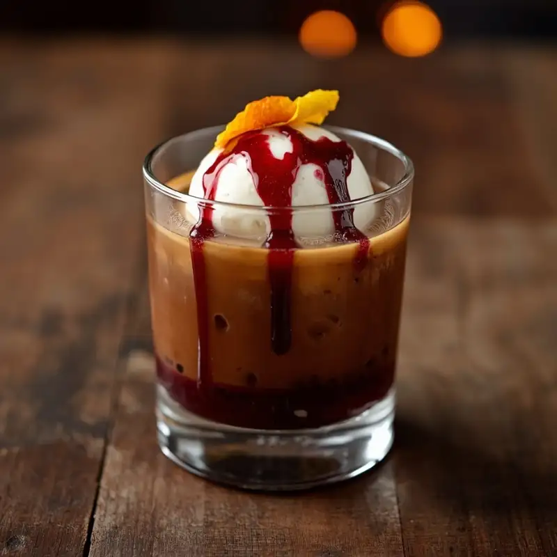 vanilla-blackberry-affogato vanilla blackberry affogato